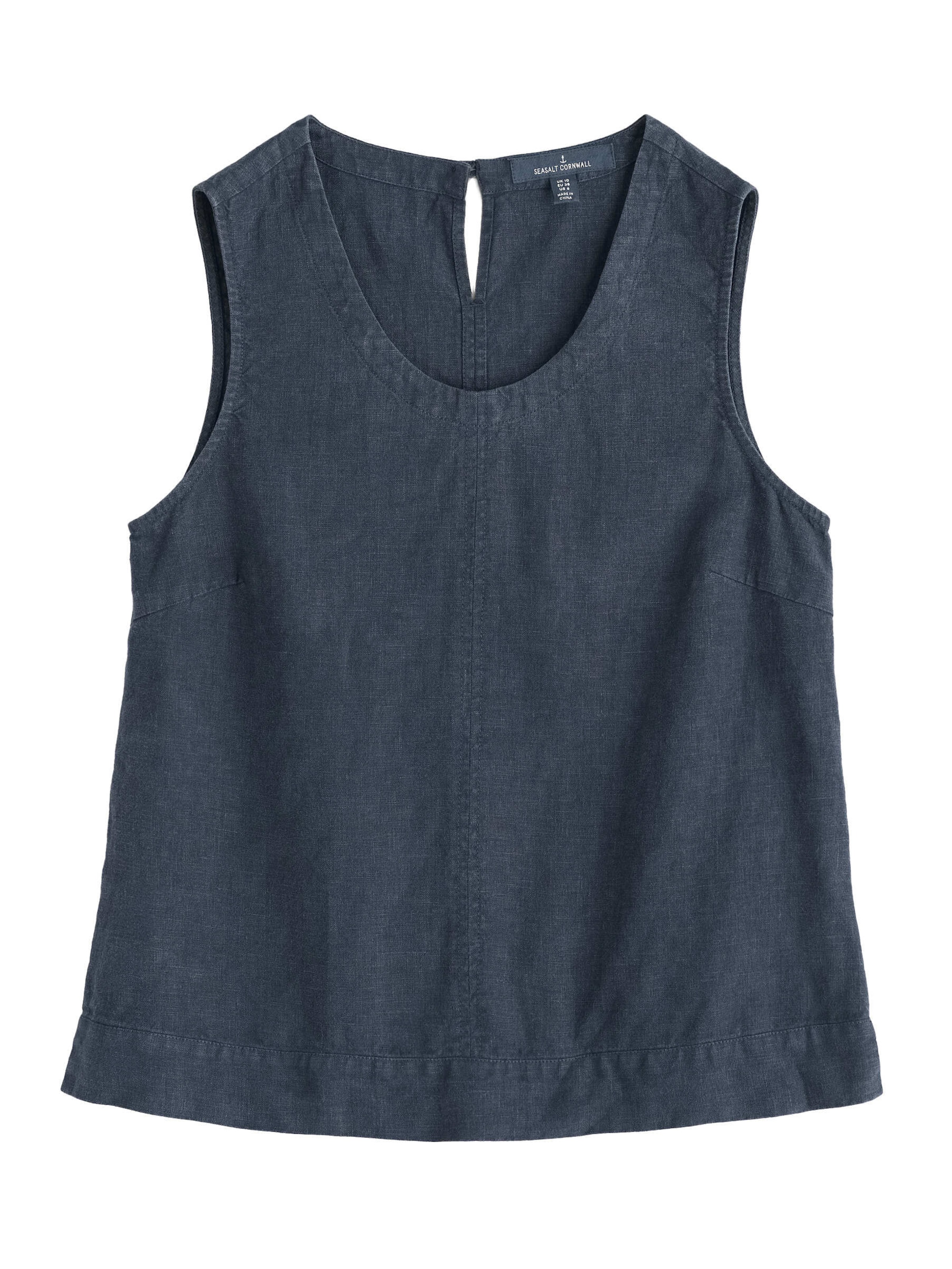Seasalt Cornwall Top 'Lighthouse Station' – modrá: přední strana