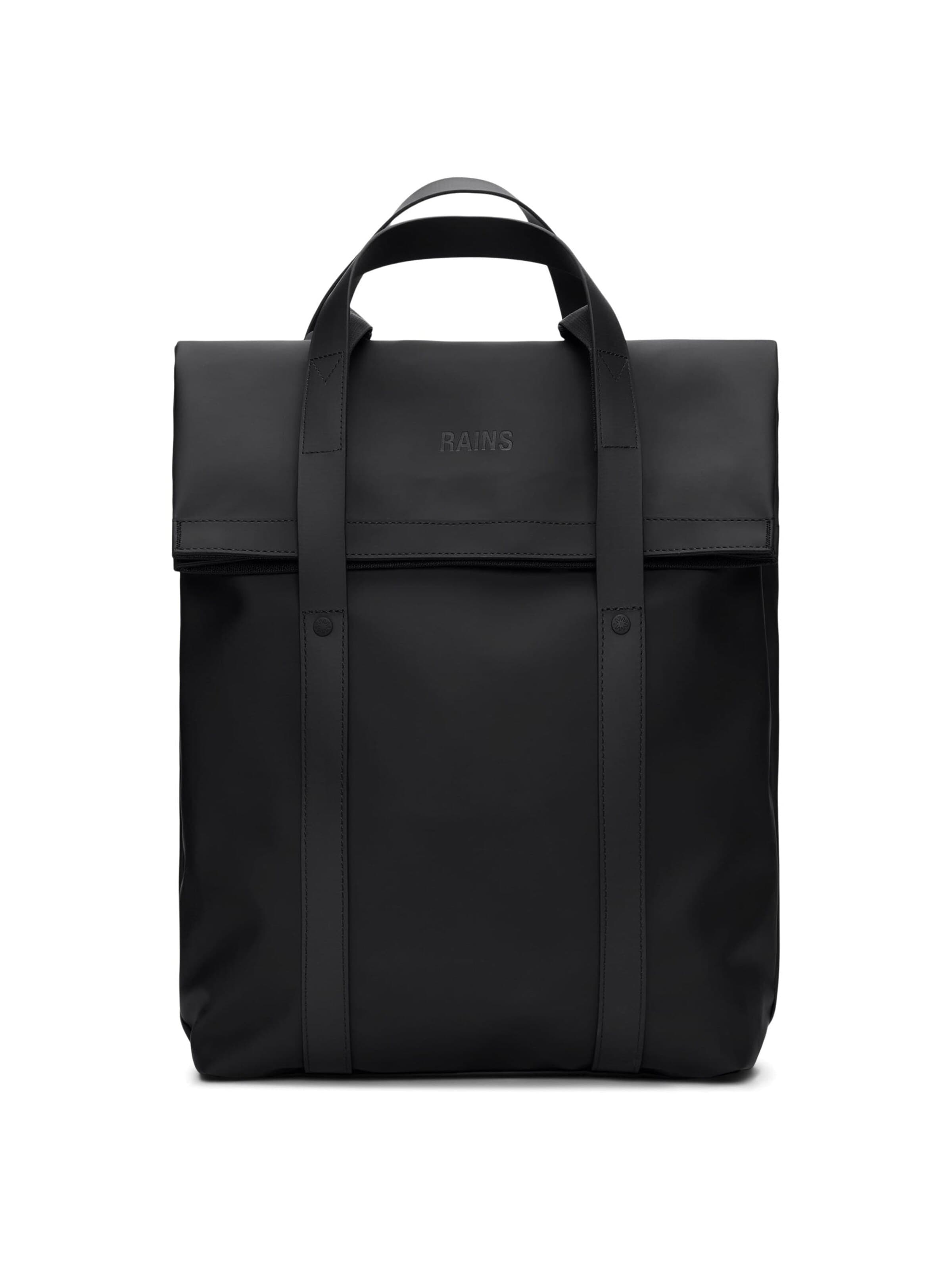 RAINS Backpack '2 Way' in Black: front