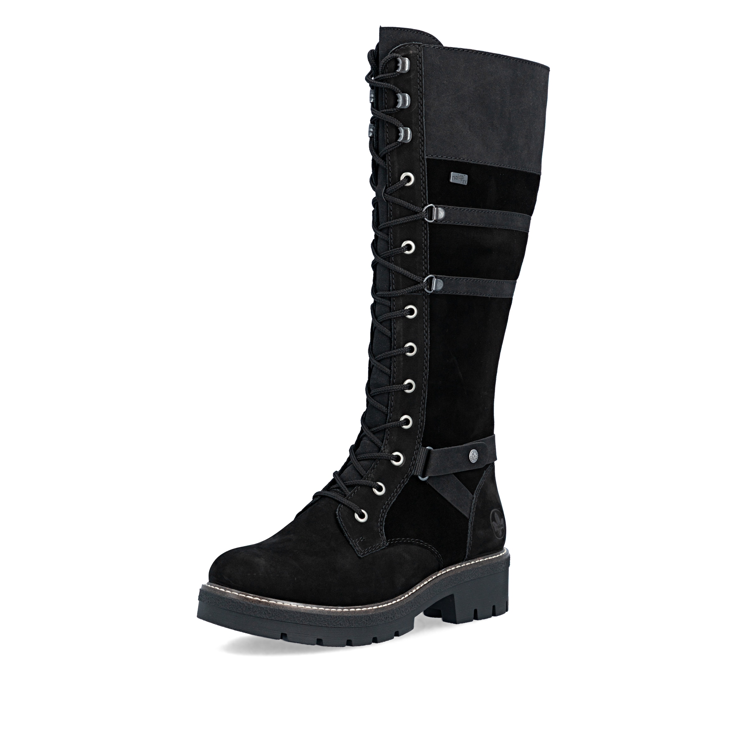 Bottes à lacets Rieker en noir : devant
