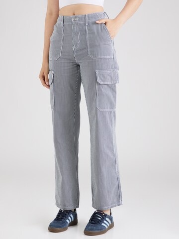 JDY Regular Pants 'ABBY' in Blue: front