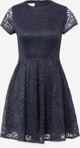 WAL G. Рокля за коктейл 'LEONA' в синьо: отпред