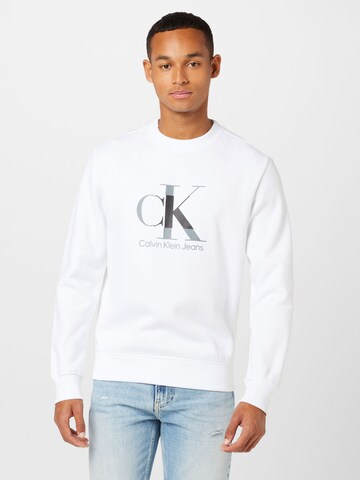 Calvin Klein Jeans Sweatshirt in White: front