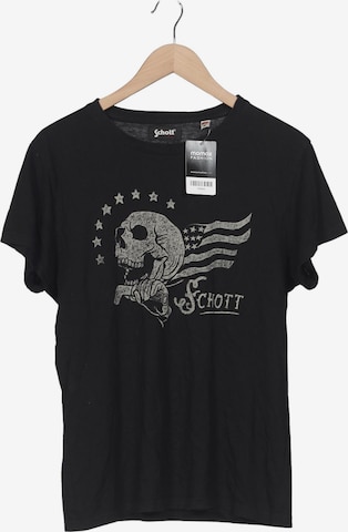 Schott NYC T-Shirt M in Schwarz: Vorderseite