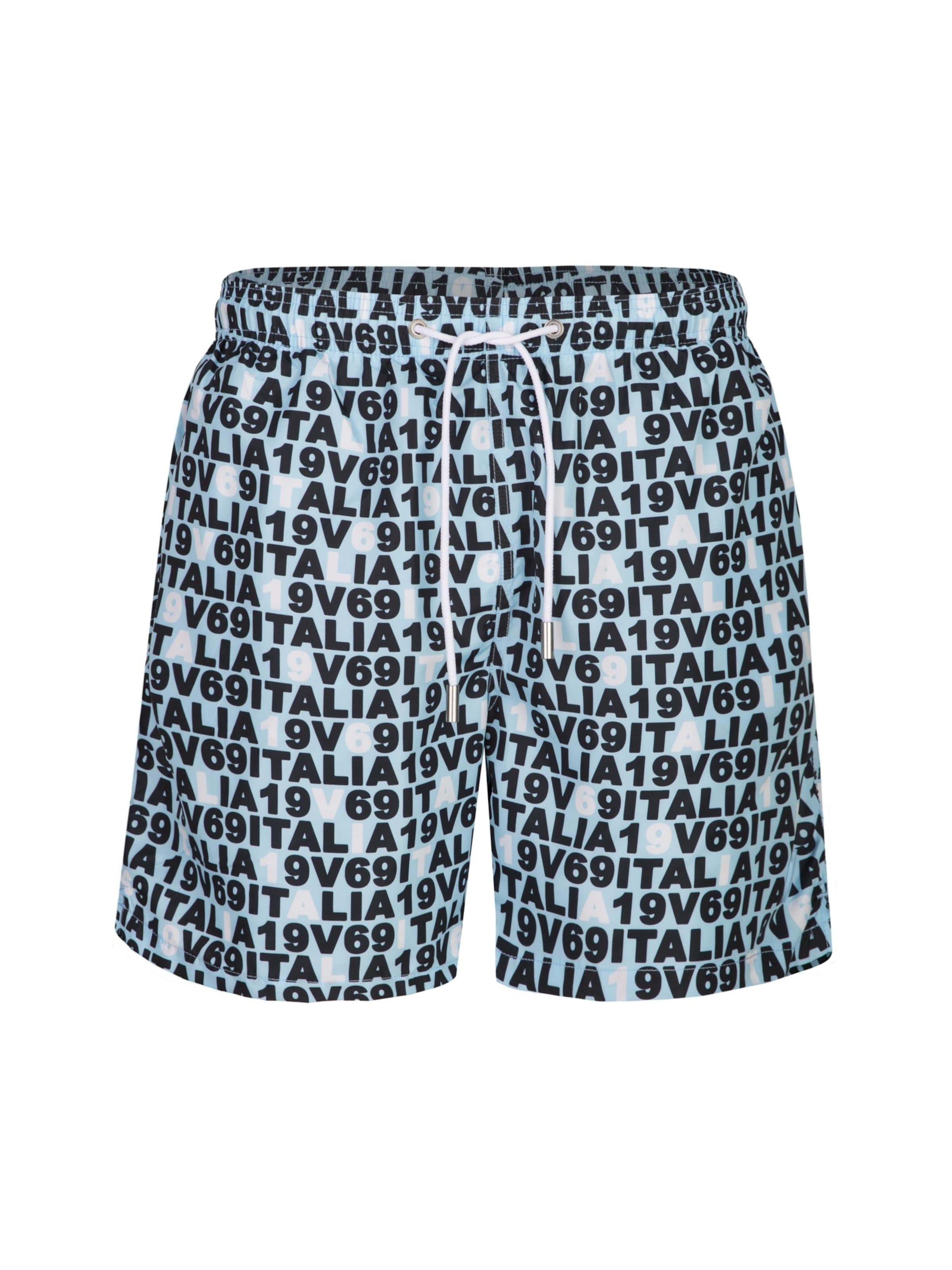 19V69 ITALIA Swimming shorts 'Siro Highlight' in Blue: front
