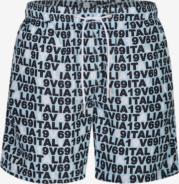 19V69 ITALIA Swimming shorts 'Siro Highlight' in Blue: front