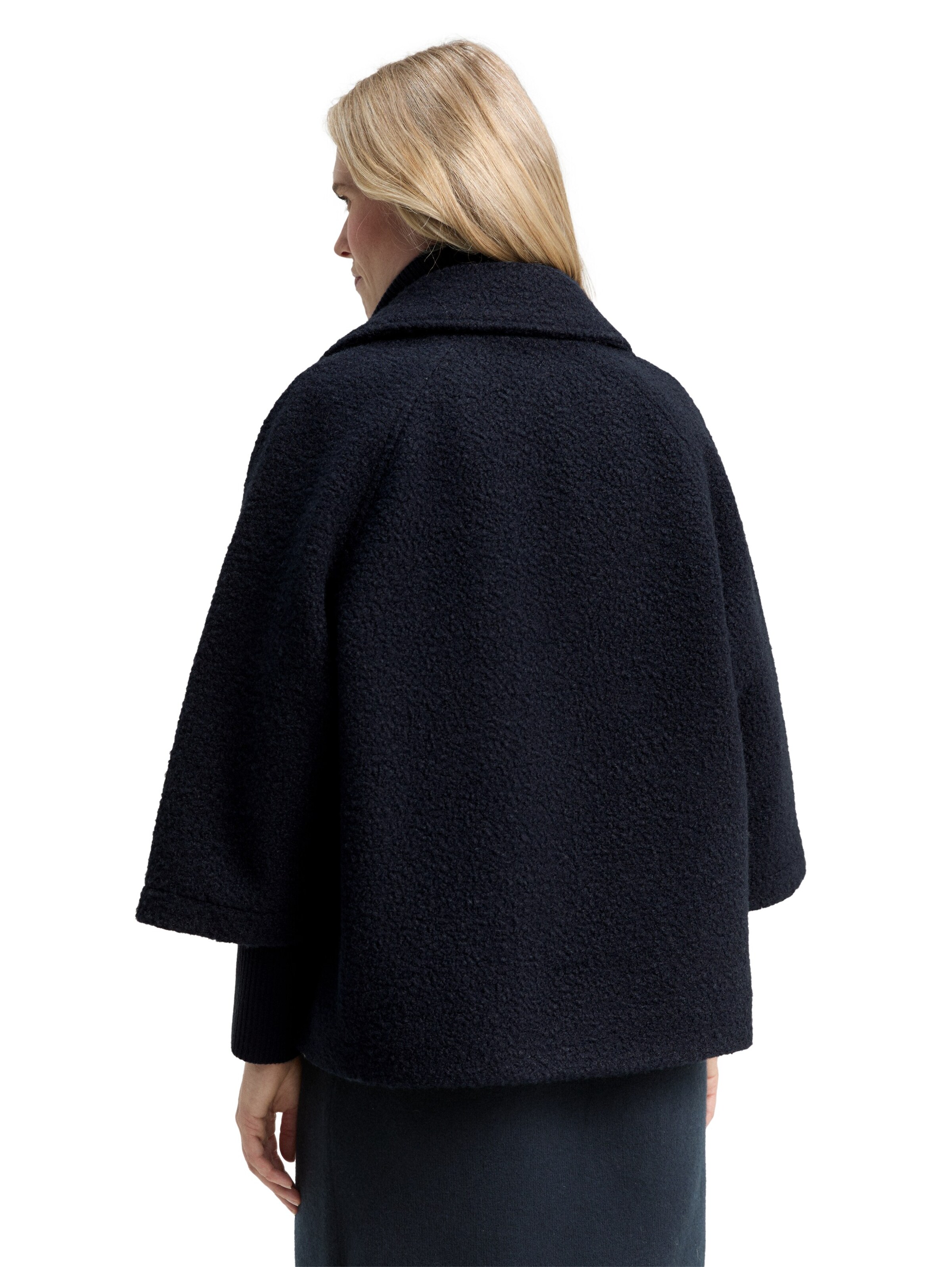 TOM TAILOR Übergangsmantel in Schwarz