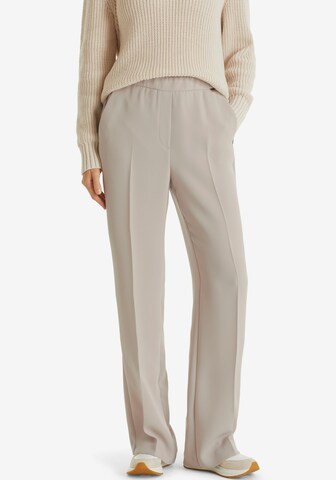 Marc Cain Wide leg Pleated Pants in Beige: front