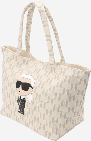 Karl Lagerfeld Nakupovalna torba 'Ikonik' | bež barva