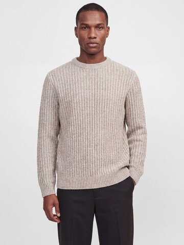 JACK & JONES Sweater in Beige: front
