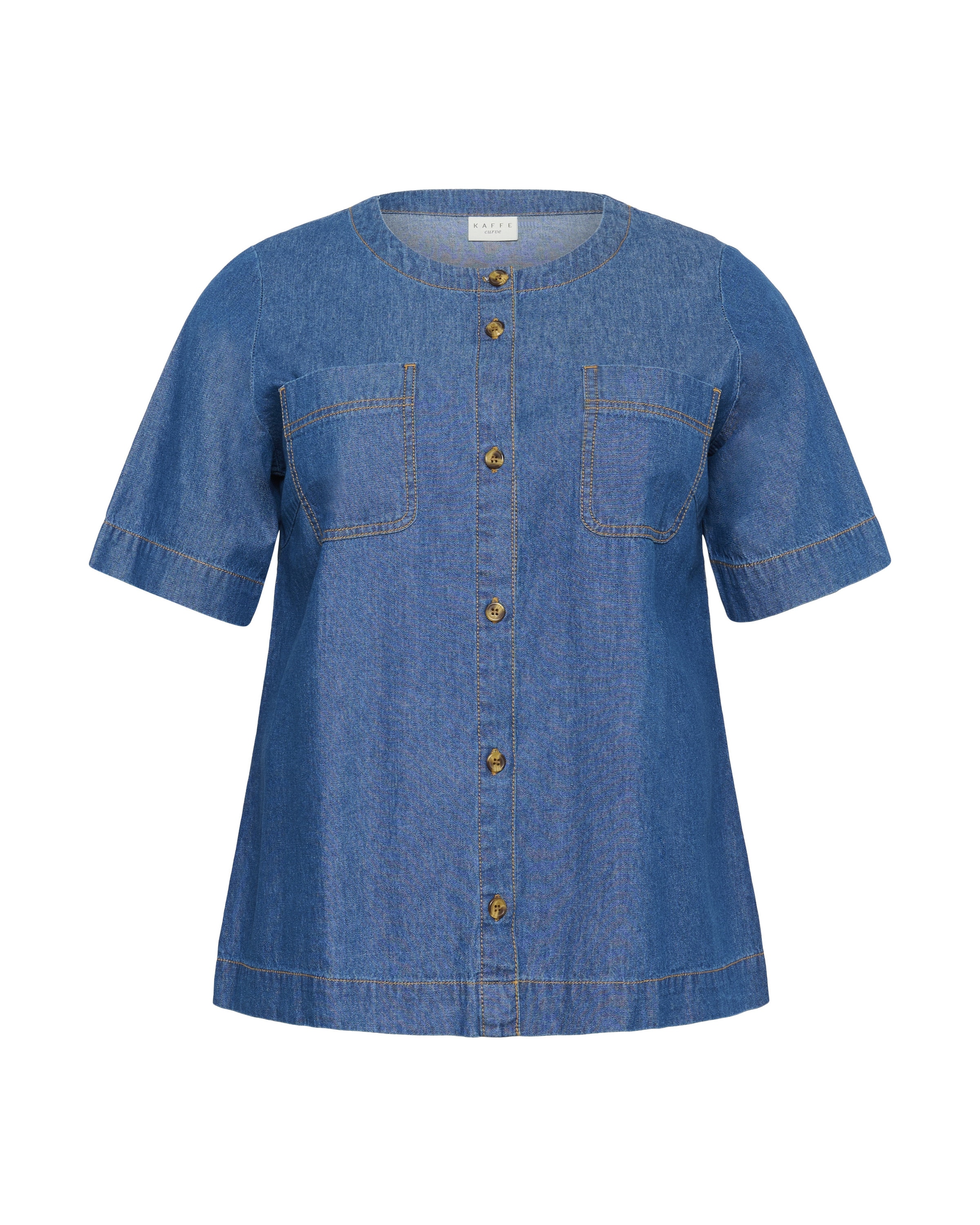 mėlyna KAFFE CURVE Palaidinė &#x27;Louisa&#x27;: priekis