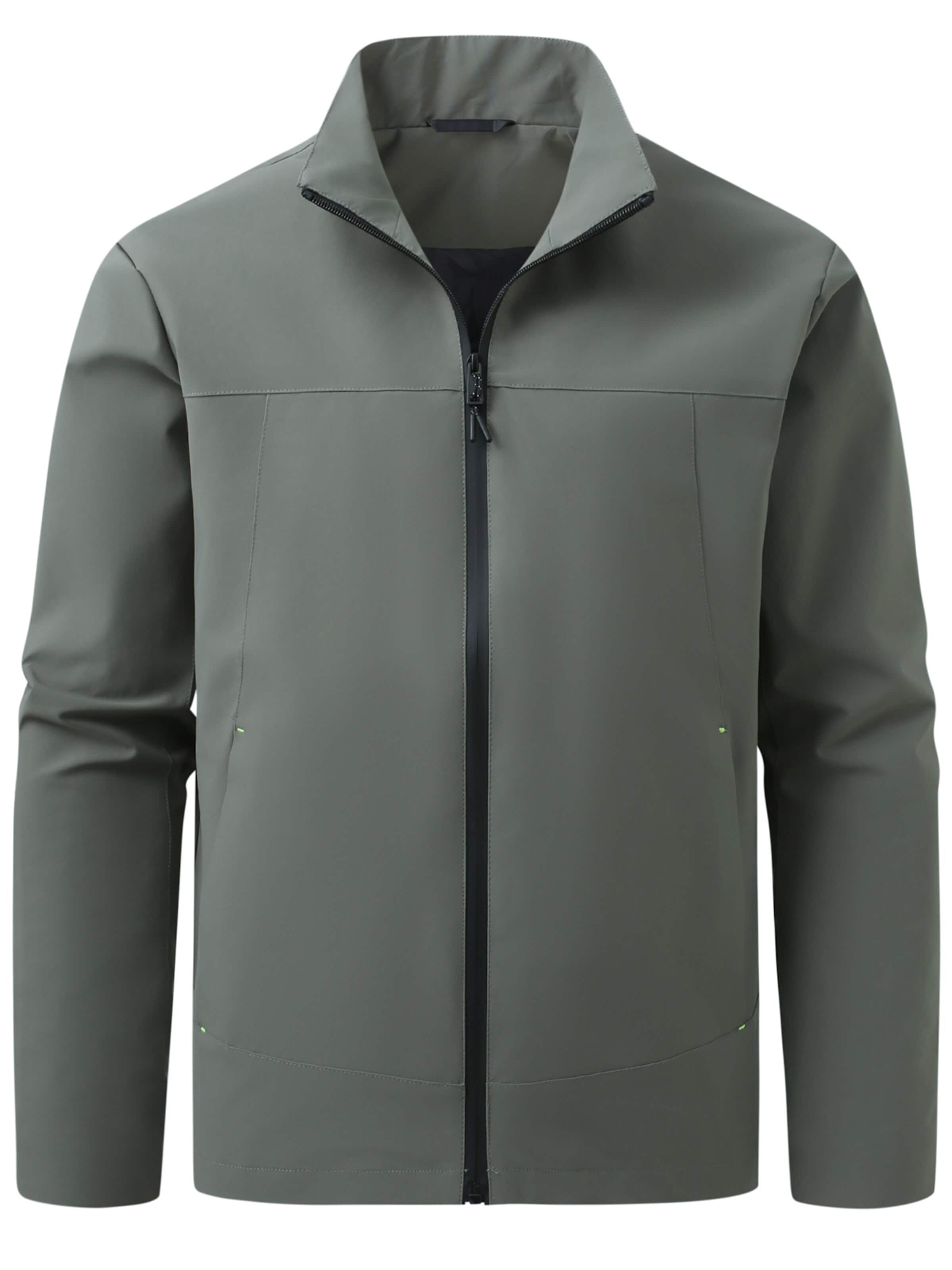 ALLTHEMEN Between-Season Jacket 'Windspur' in Green: front
