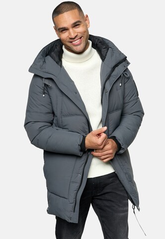 INDICODE JEANS Winterparka ' INMylo ' in Grijs: voorkant