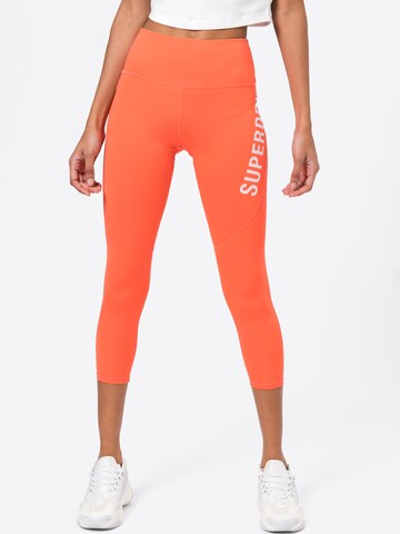 Superdry Skinny Urheiluhousut 'CORE ' värissä oranssi: edessä