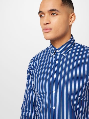 Lindbergh Regular fit Button Up Shirt in Blue