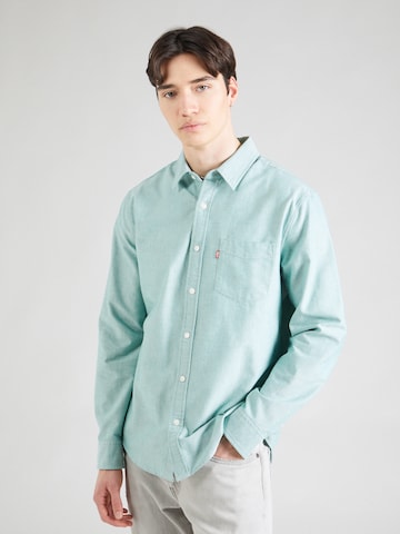 LEVI'S ® Regular fit Button Up Shirt 'SUNSET' in Green: front