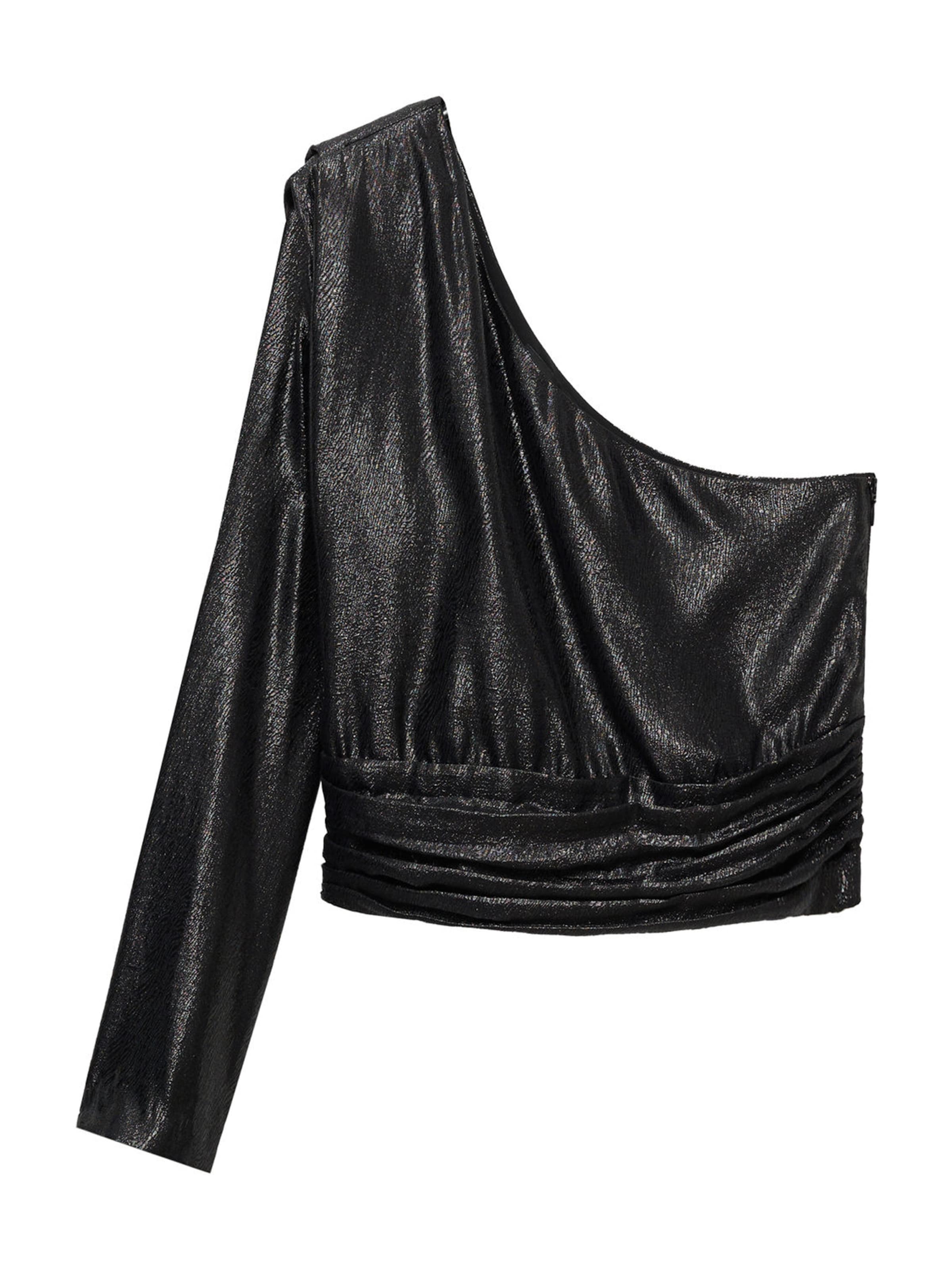 MANGO Blúzka 'One' - Čierna: predná strana