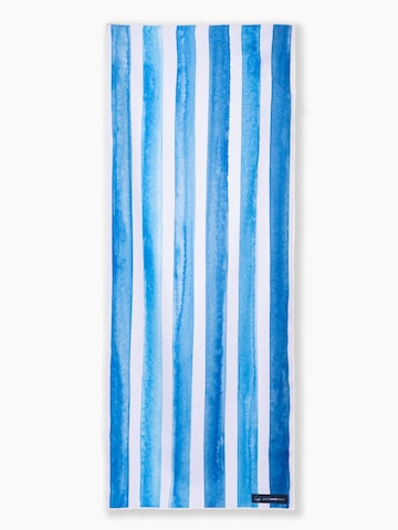 woodsandwaves Beach Towel 'Aqua Stripes' in Blue: front