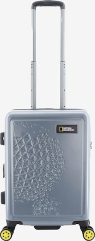 National Geographic Suitcase 'Globe' in Silver: front