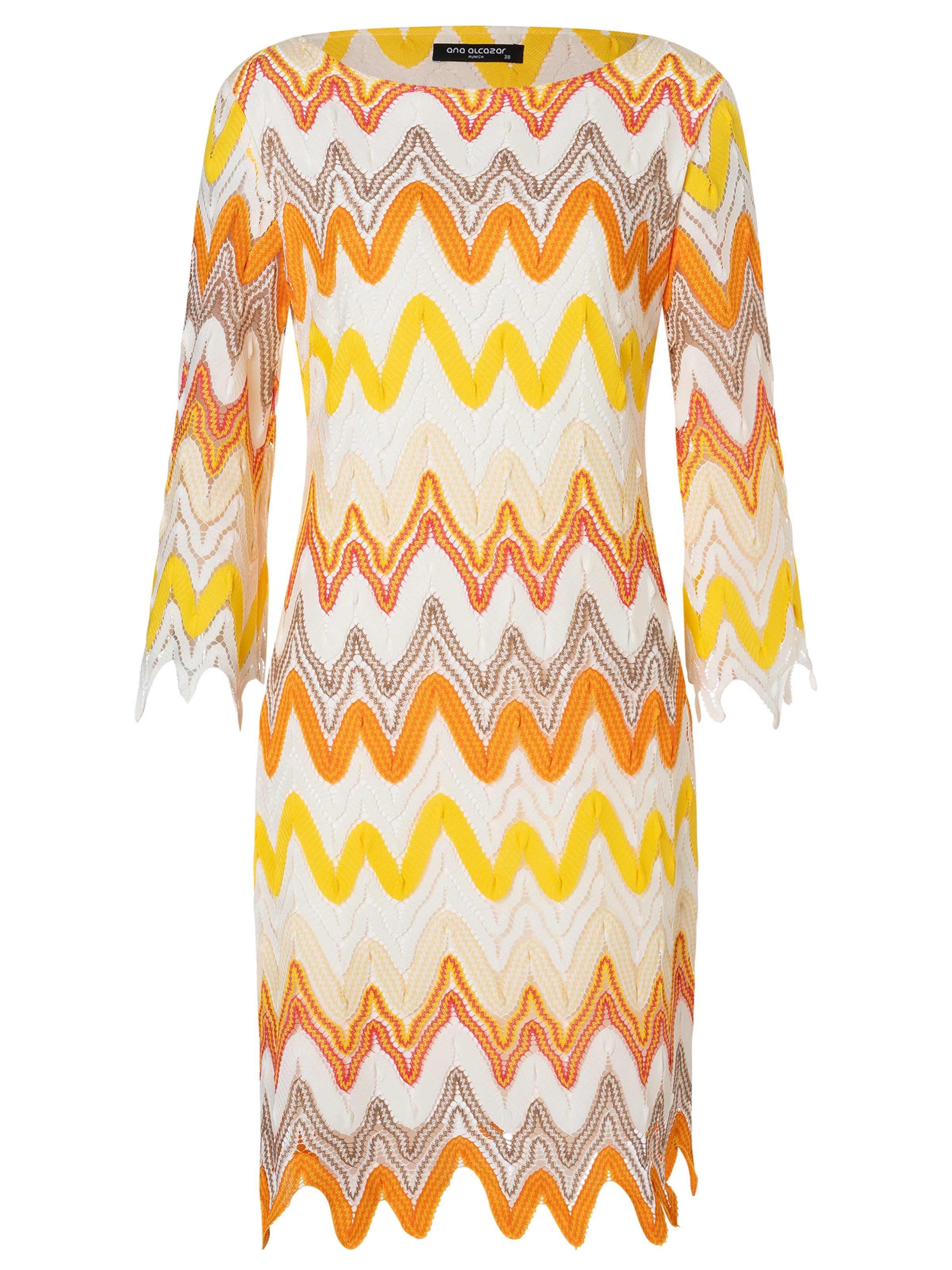 Ana Alcazar Gebreide jurk 'Zitea' in Beige: voorkant