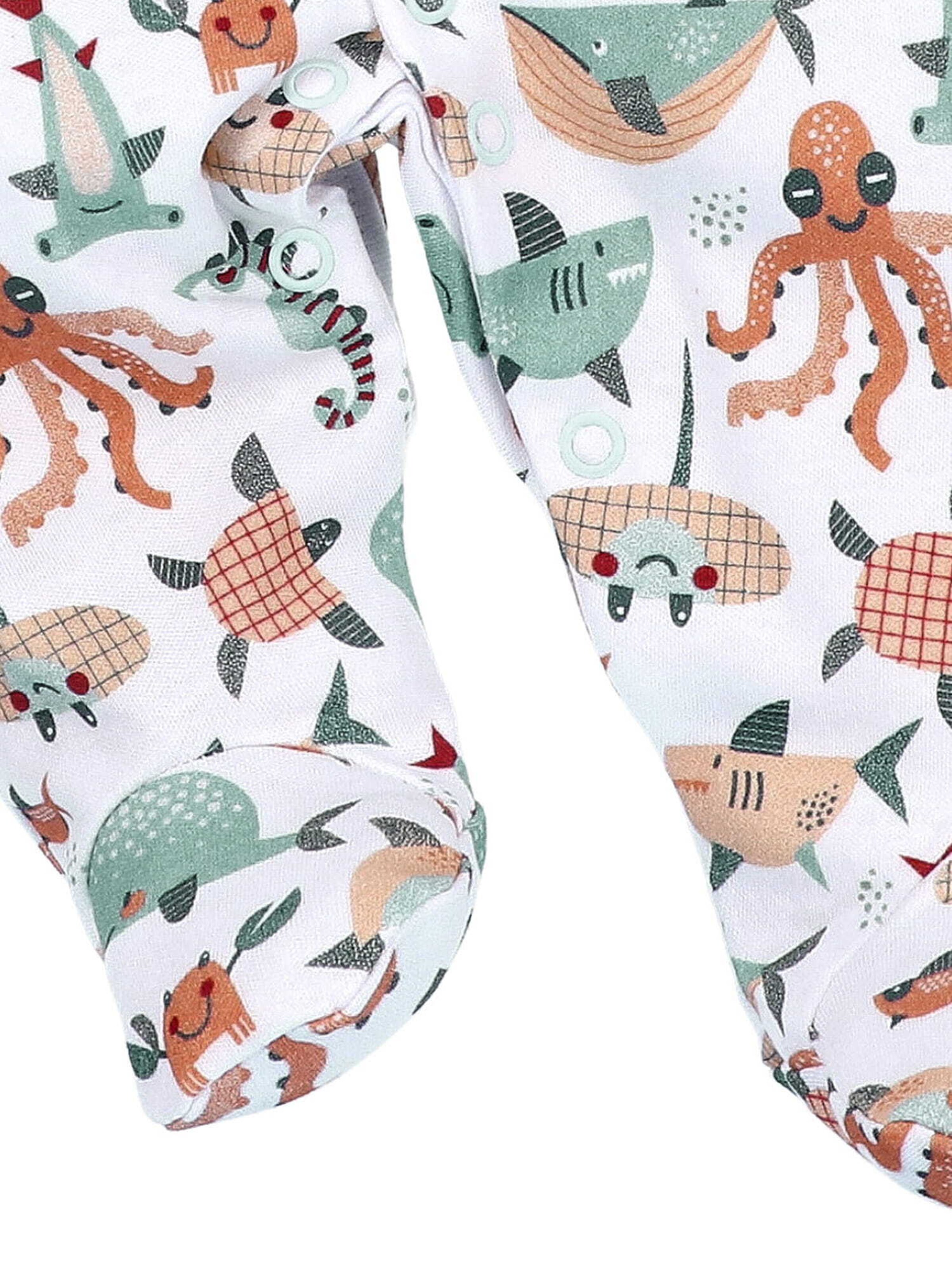 NINI Strampler 'Meerestiere' in Weiß