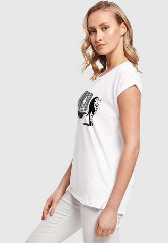 T-shirt 'Brandalised - Barcode Leopard Circle' Merchcode en blanc