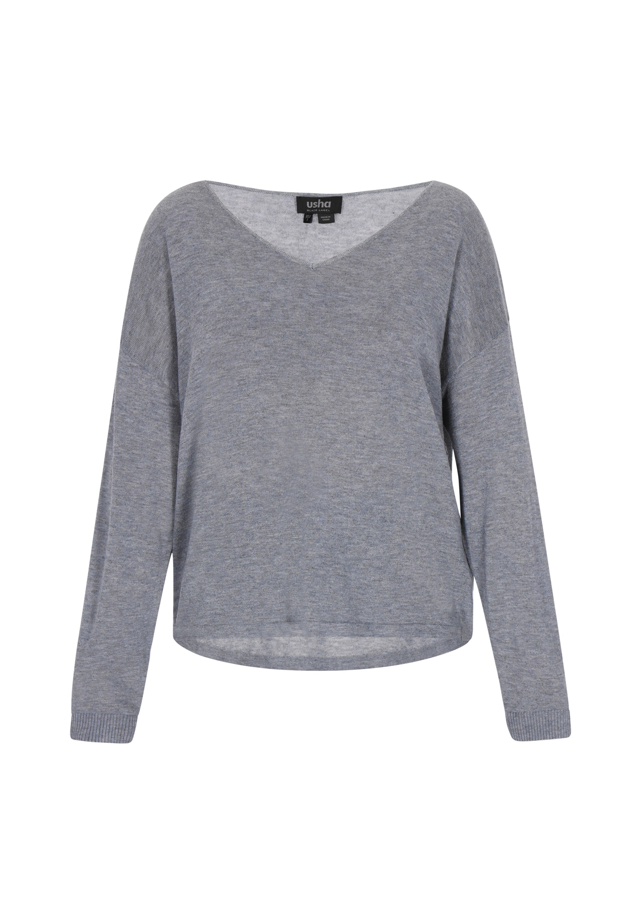 usha BLACK LABEL Sweter w kolorze szary: przód