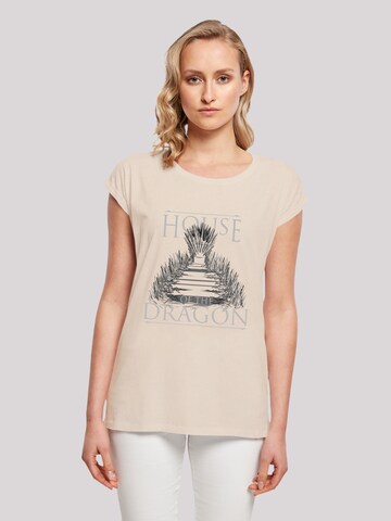 T-shirt 'House Of The Dragon Throne' F4NT4STIC en beige : devant