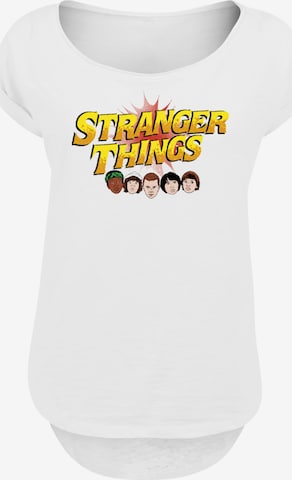 T-shirt 'Stranger Things Netflix TV Series' F4NT4STIC en blanc : devant