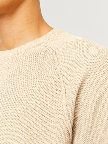 JACK & JONES Sweater 'JCOMASON' in Beige