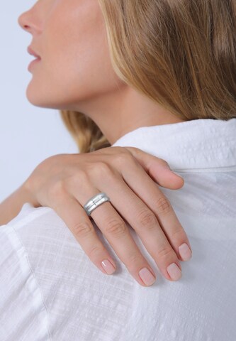 ELLI PREMIUM Ring 'Chunky' in Silber