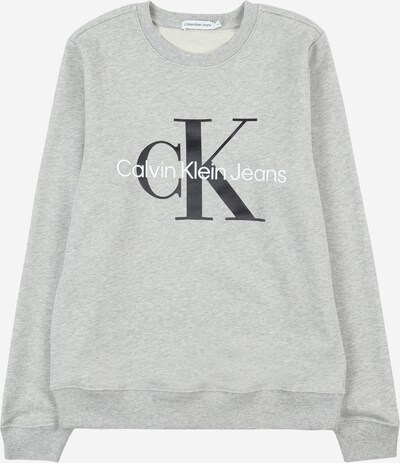 Calvin Klein Jeans Sweatshirt in graumeliert / schwarz / weiß, Produktansicht