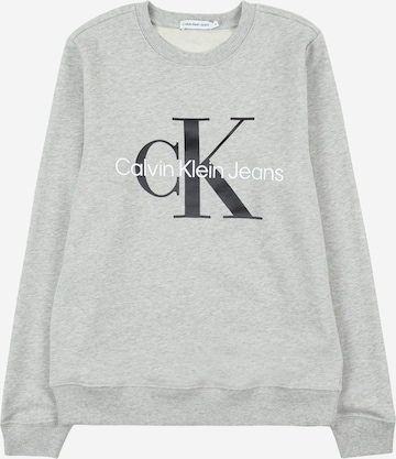 Calvin Klein Jeans Sweatshirt in Grey: front