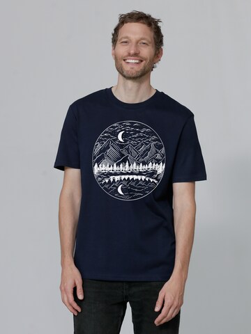 T-Shirt Watapparel en bleu : devant
