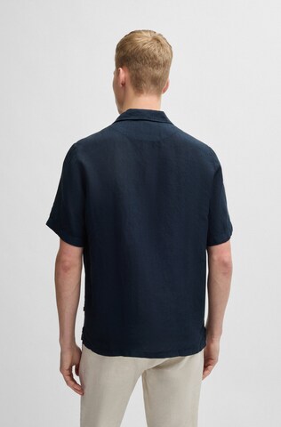 BOSS Orange Regular fit Button Up Shirt in Blue