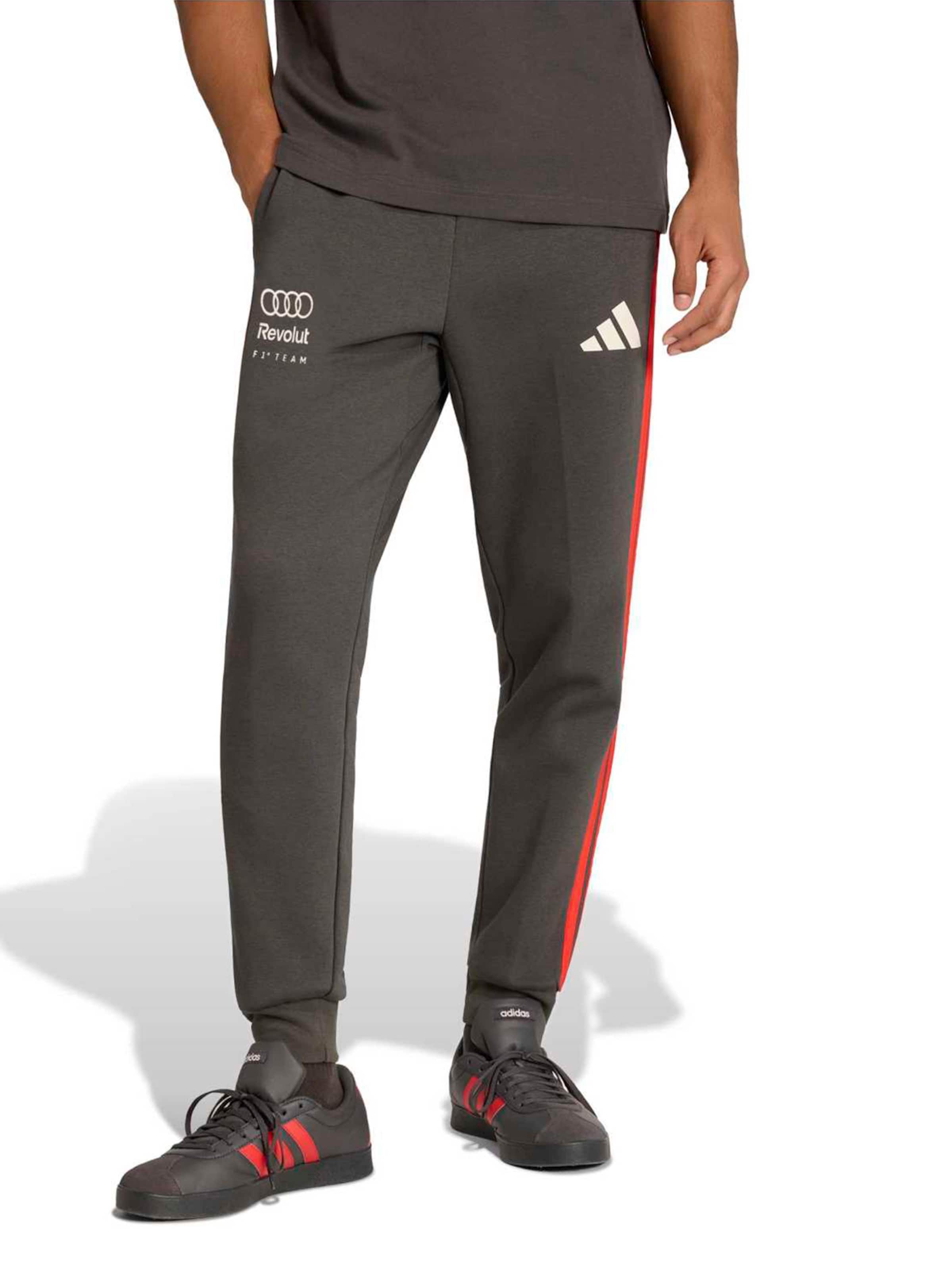 ADIDAS SPORTSWEAR Tapered Sportbroek 'AU DNA' in Zwart: voorkant