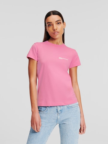 KARL LAGERFELD JEANS T-shirt i rosa: framsida