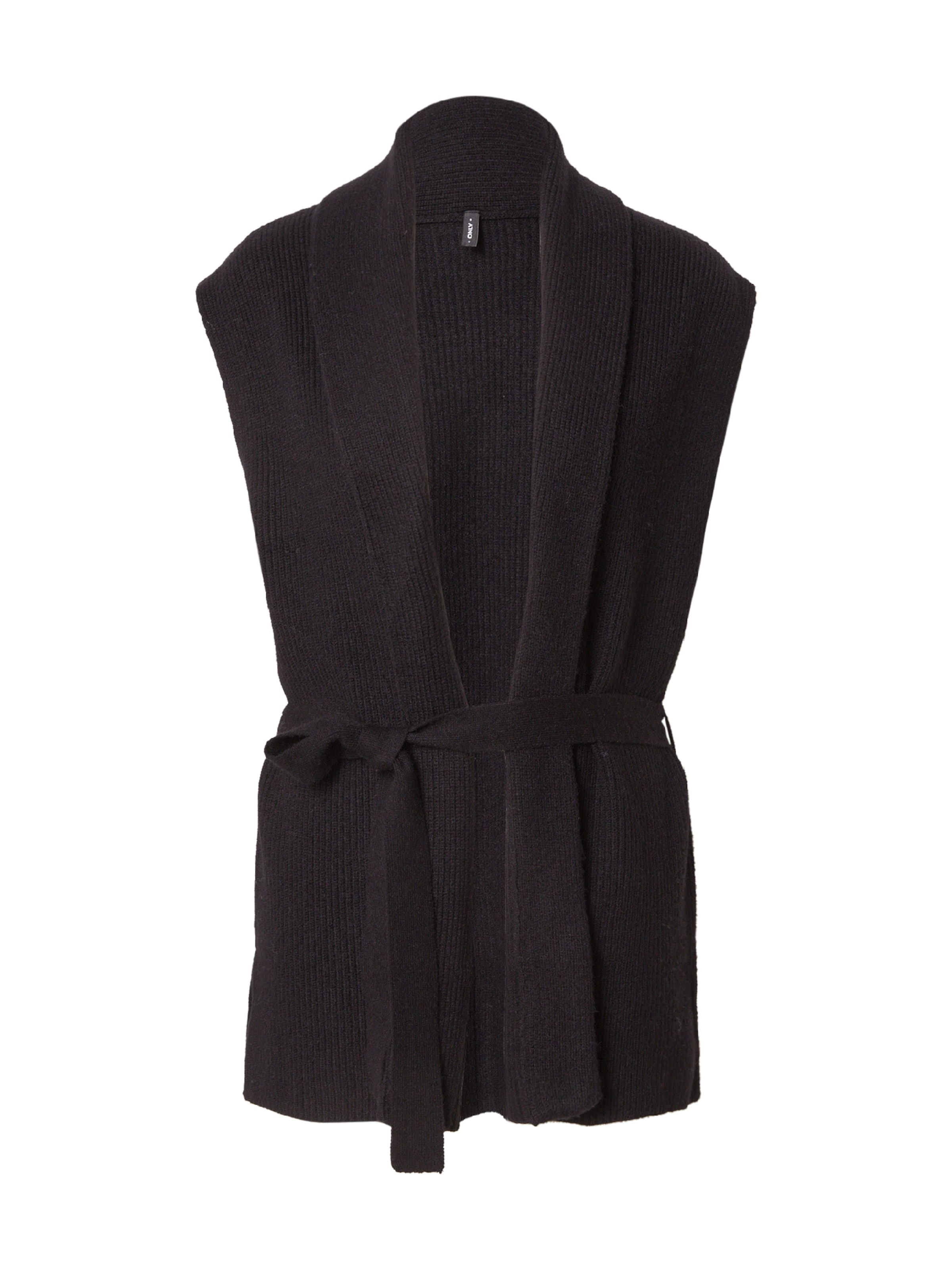 ONLY Kamizelka z dzianiny 'ONLKATIA' w kolorze czarny: przód