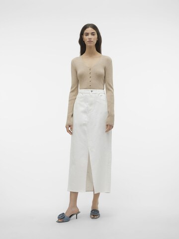 VERO MODA Knit cardigan 'GOLD' in Beige