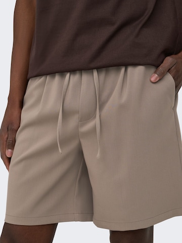 Loosefit Pantaloni 'ONSWill' di Only & Sons in beige