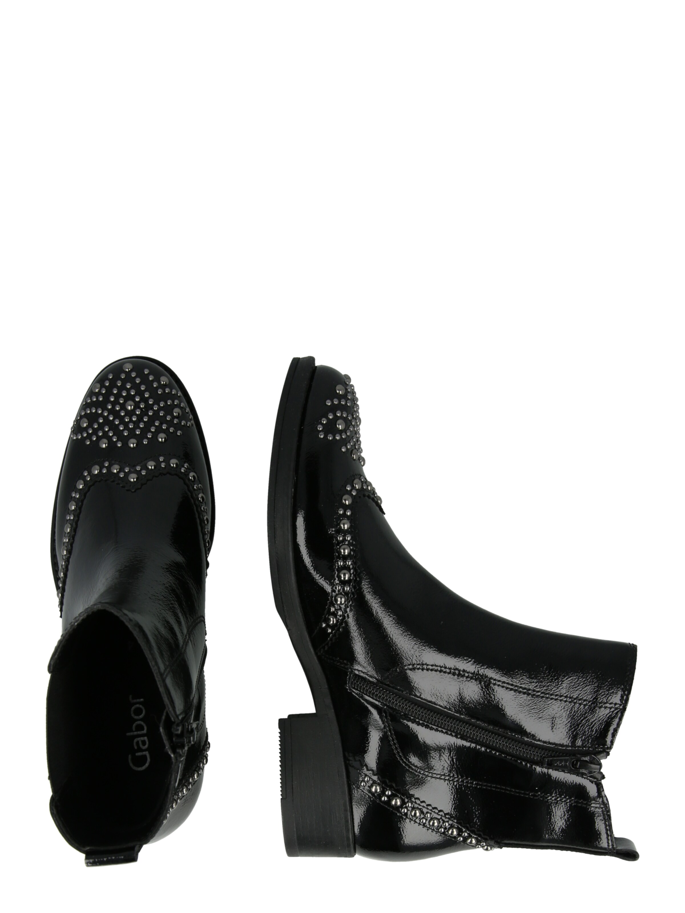 GABOR Členkové čižmy - Čierna: bočná strana