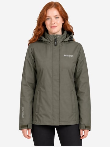 deproc Winter jacket 'Outdoorjacke LAVAL Damen Regenjacke, Wanderjacke' in Green: front