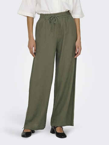 JDY Wide leg Broek 'Say' in Groen: voorkant