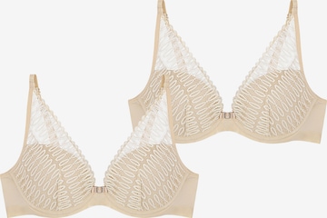 TRIUMPH T-shirt BH ' Aura Spotlight ' in Beige: voorkant