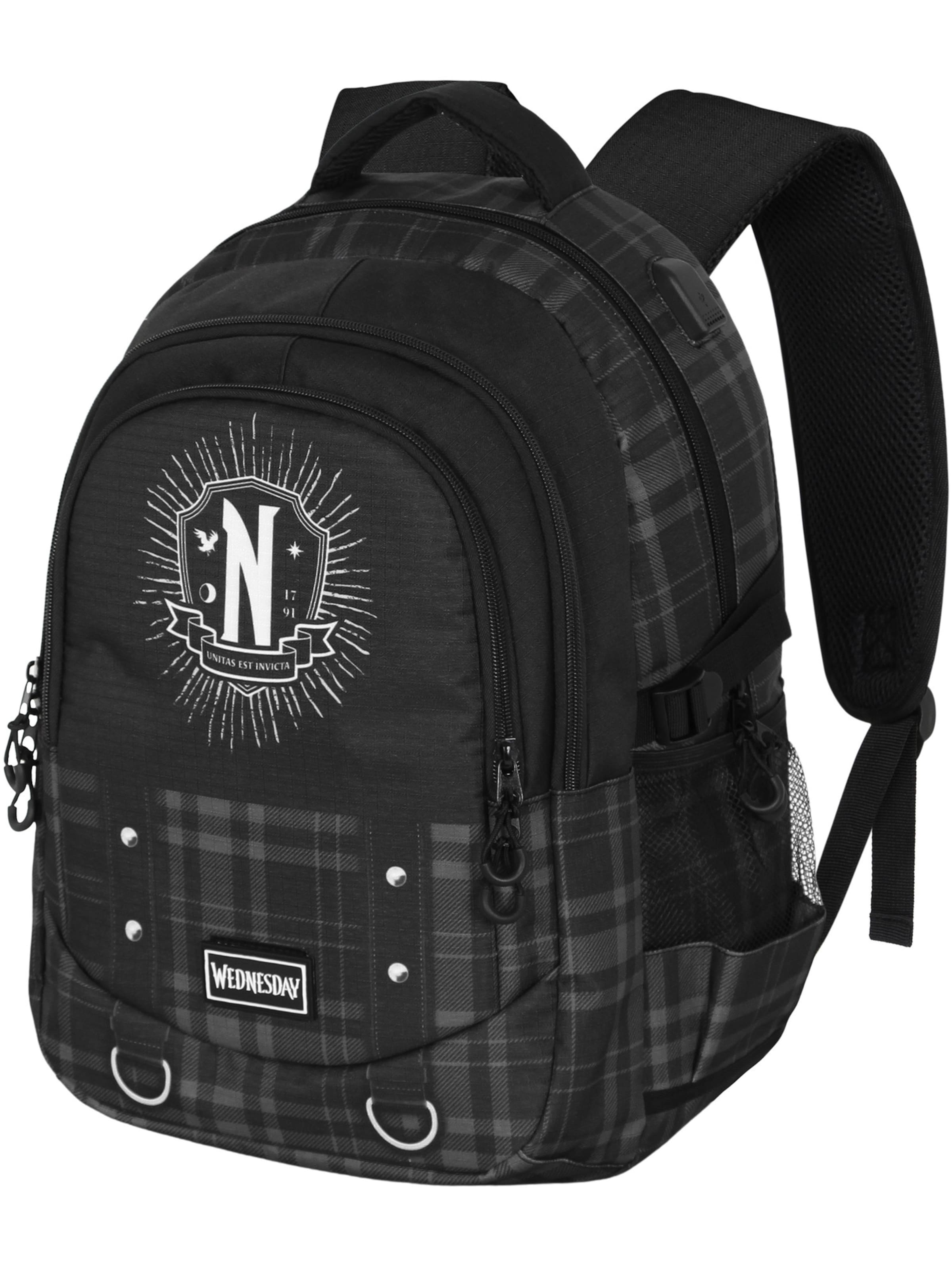 Wednesday Backpack 'Chains-Plus' in Black