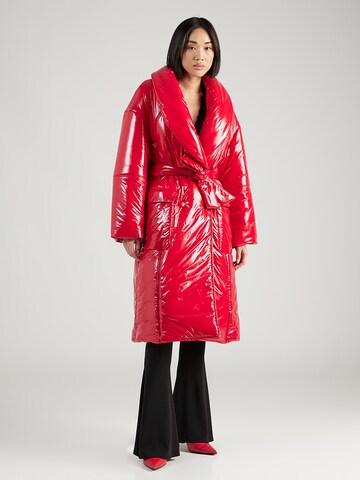 PATRIZIA PEPE - Sobretudo de inverno em vermelho: frente