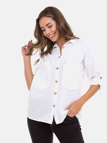 CIPO & BAXX Blouse in White: front