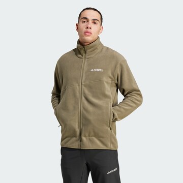 ADIDAS TERREX Функциональная флисовая куртка в Зеленый: спереди