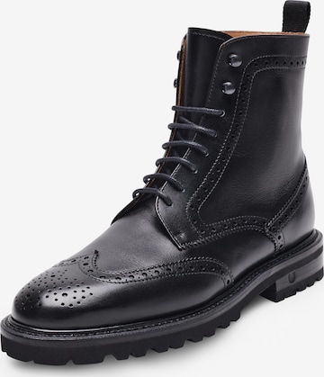 Henry Stevens Lace-Up Ankle Boots ' Bonnie FBDB5 ' in Black: front