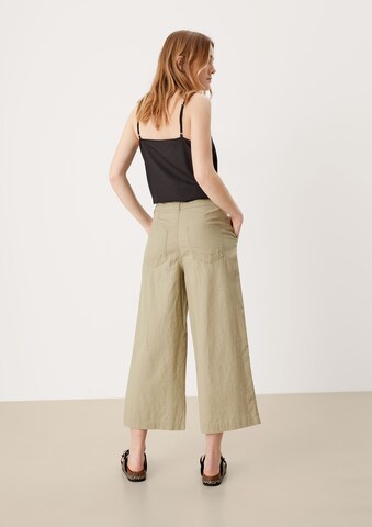 QS Wide leg Pants in Green