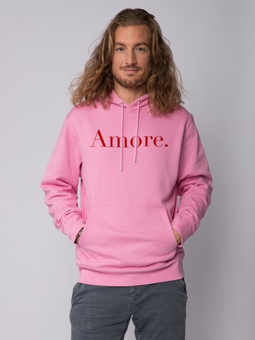 Watapparel Sweatshirt 'Amore' in Roze: voorkant